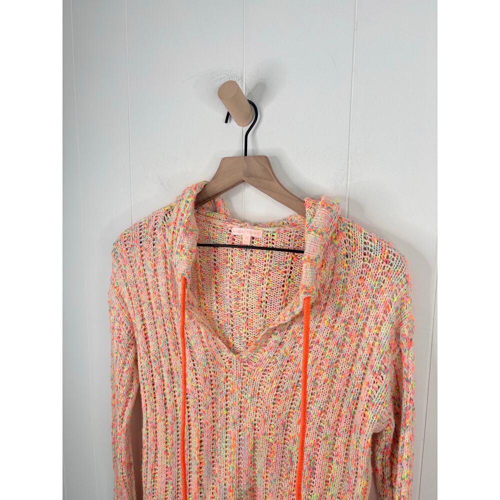 🧺 5 for $25 Sale Lisa Todd Skittles Confetti Knit Hoodie Sweater Size XS Orange - Picture 5 of 11